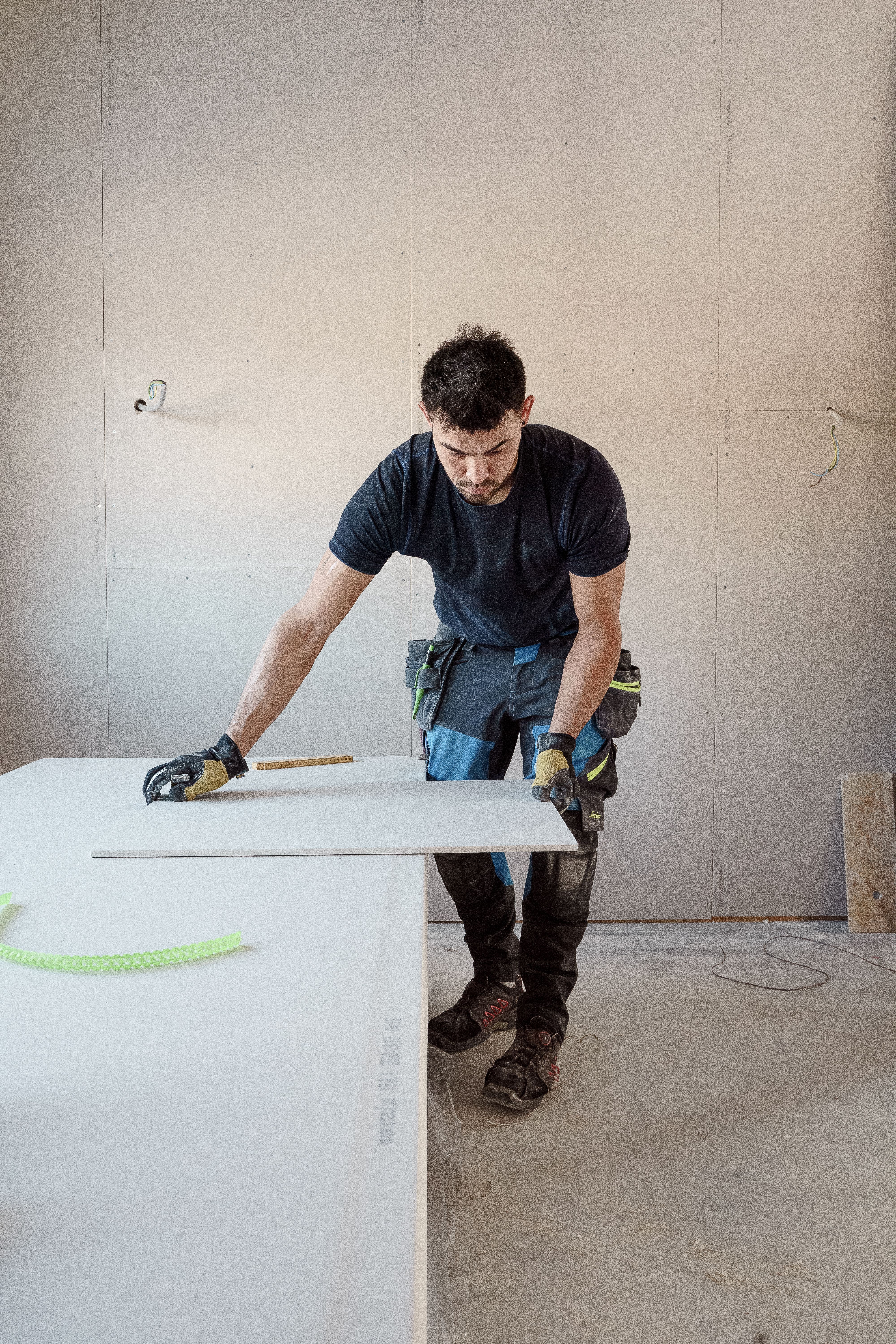 Wall repair and surface preparation for finishing